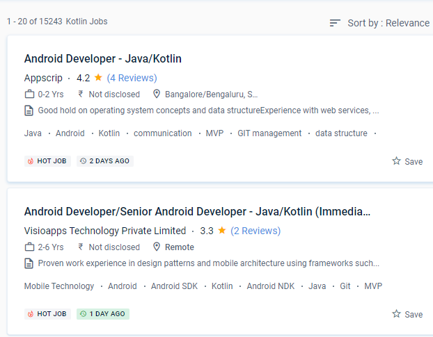 Android internship jobs in Kolkata