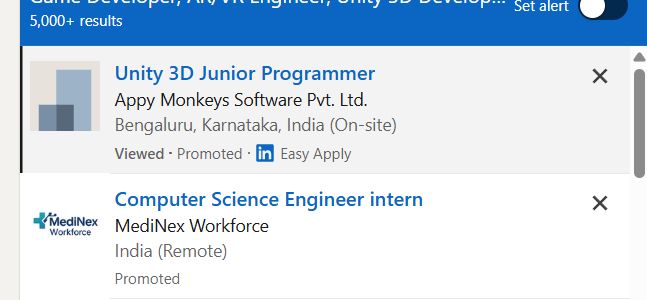 AR/VR Development (Unity) internship jobs in Trivandrum