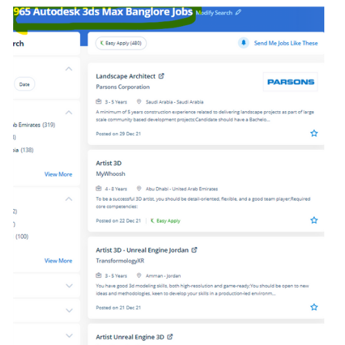 Autodesk 3Ds Max internship jobs in Mumbai