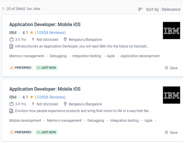 iOS internship jobs in Thrissur
