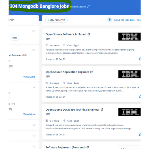 MongoDB internship jobs in Kozhikode